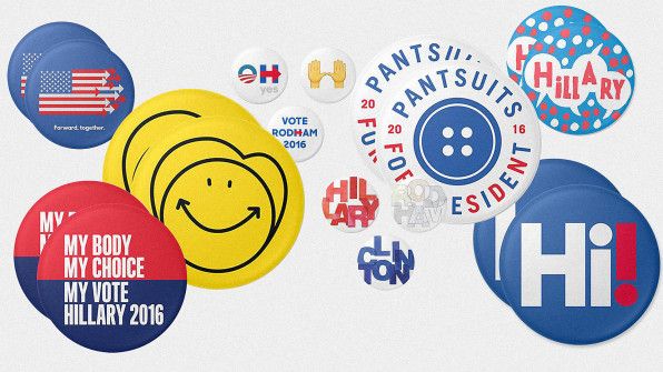 Campania lui Hillary Clinton enumeră 45 de designeri de top pentru a crea butoane