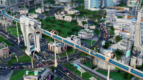 Μέσα στο SimCity's Vision Of Tomorrow, όπου μπορείτε να χτίσετε έναν καθαρό τεχνολογικό παράδεισο ή μια κόλαση γεμάτη με drone