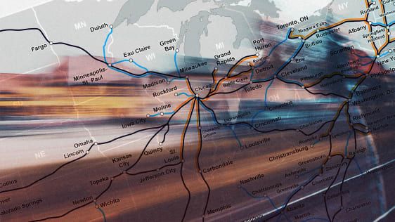 Este mapa de trem da Amtrak imagina um futuro otimista com muito mais serviço ferroviário até 2035